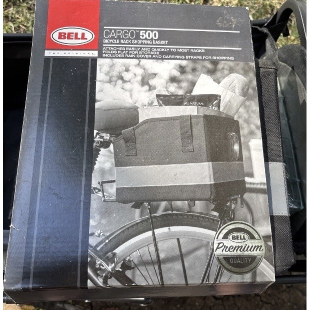 Bell Bicycle‎ Shopping Basket Cargo 500 Fits Most Racks Foldable W/ Rain Cover